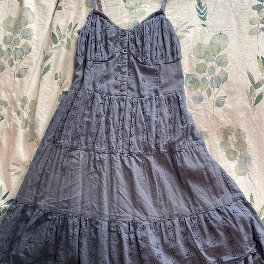 Grey dress from Aeropostale, short, spaghetti strap